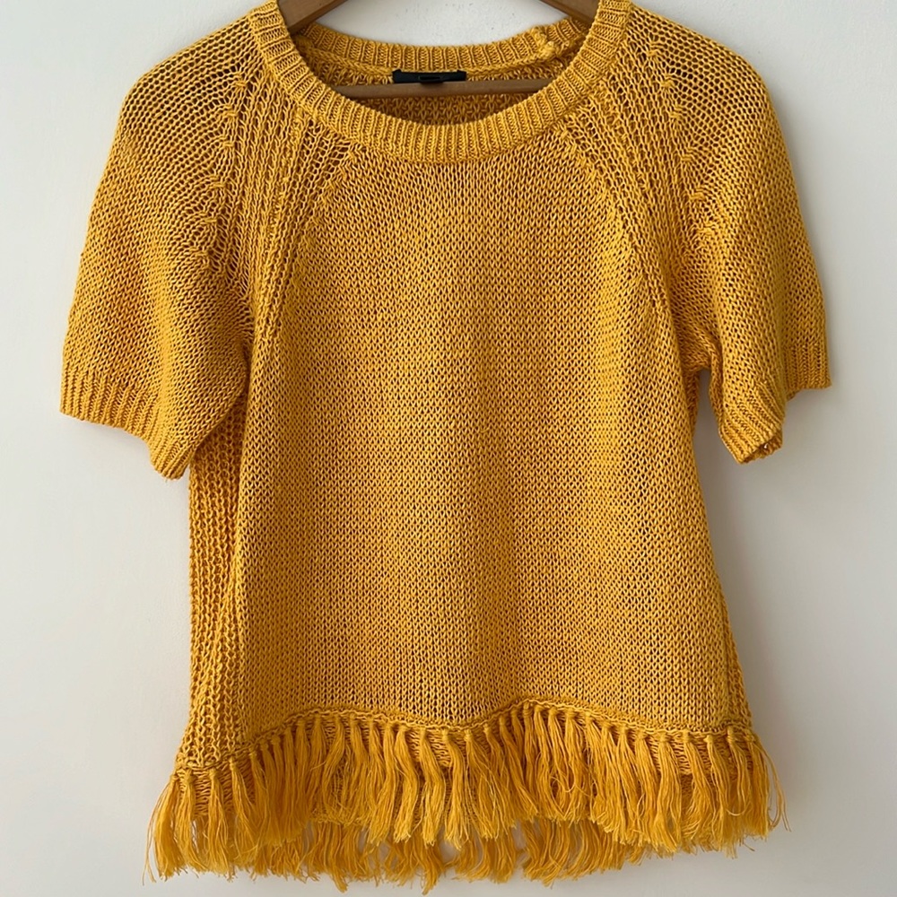 J.CREW Fringe knit sweater